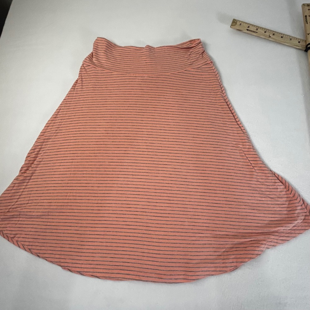 Gap Womens Orange Gray Striped Foldover Mini Skirt Size Medium